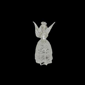 Vintage Angel Clear Blown Glass Handcrafted Figurine Christmas Holiday with Box